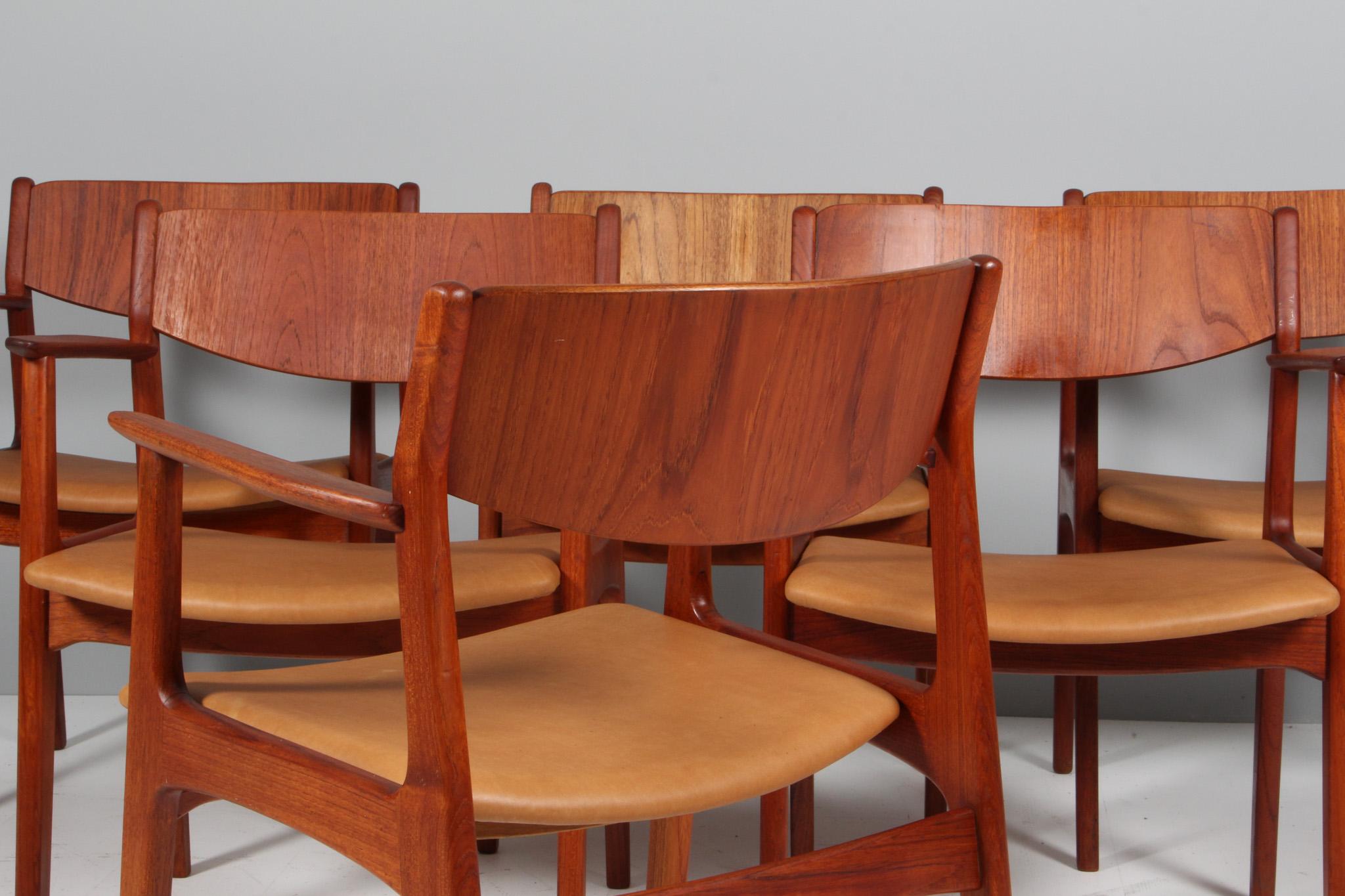 Late 20th Century Henning Kjærnulf Six Teak Dining Chairs