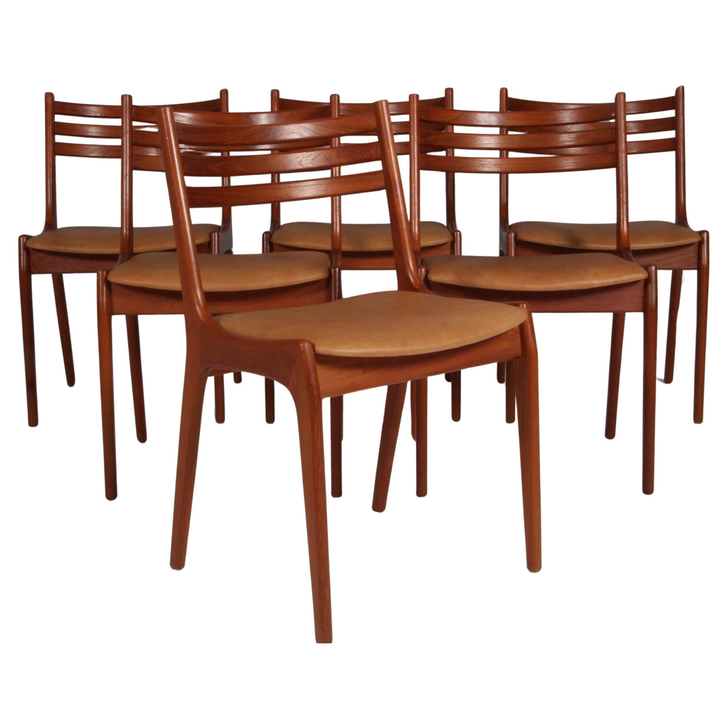 Henning Kjærnulf Six Teak Dining Chairs
