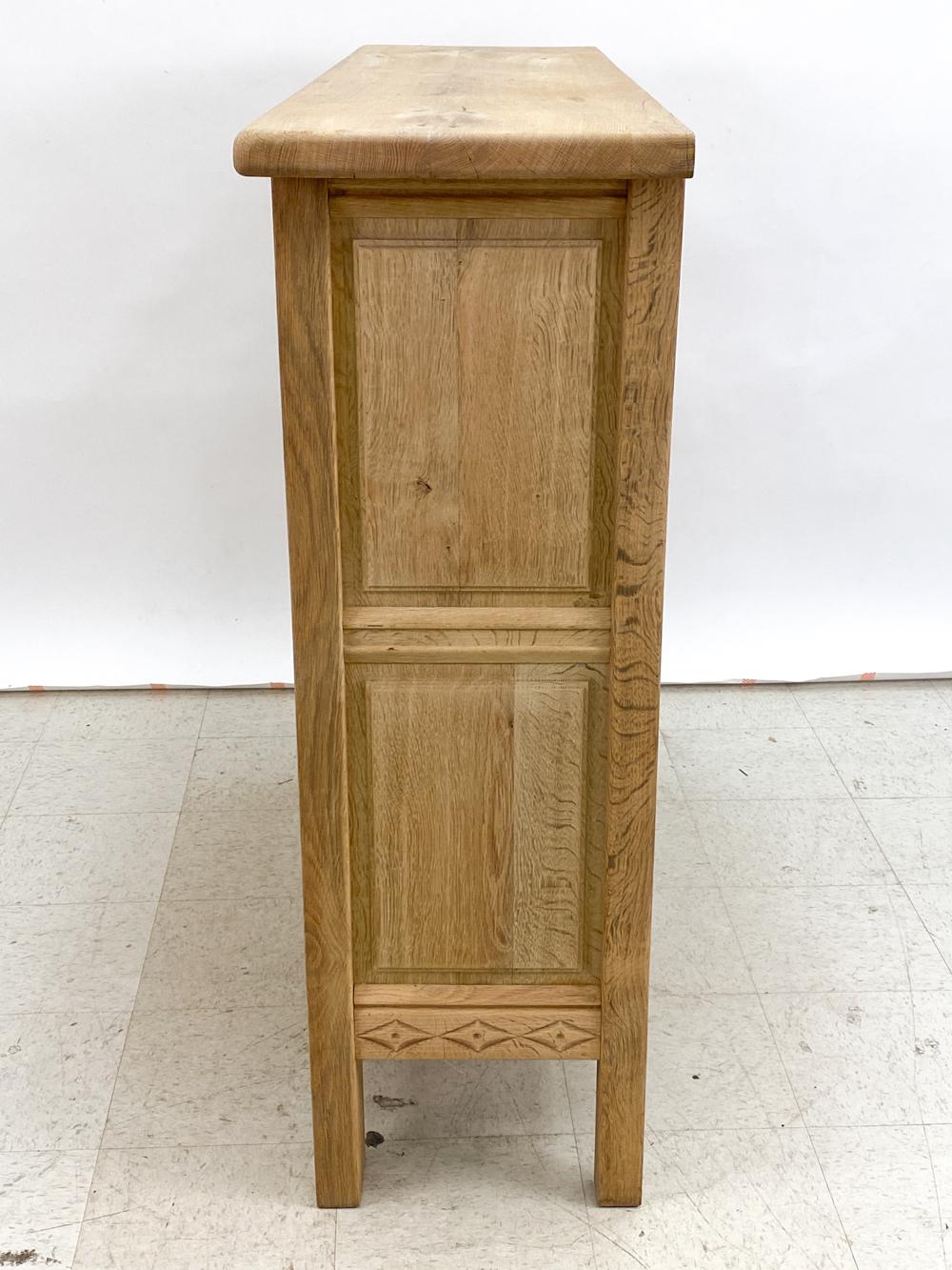 Henning Kjærnulf-Style Carved Oak Sideboard Cabinet For Sale 5