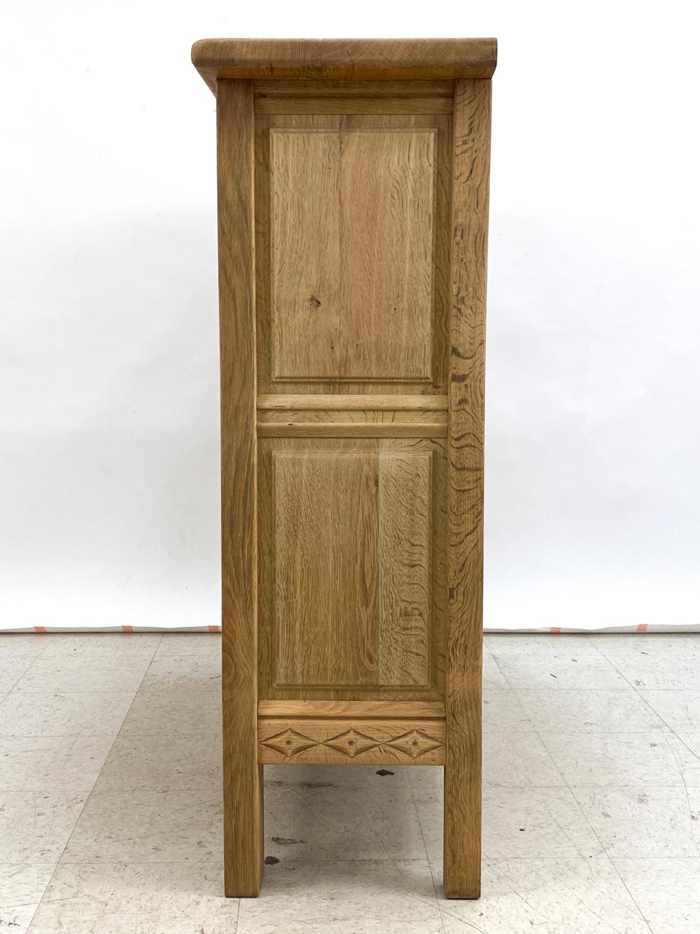 Henning Kjærnulf-Style Carved Oak Sideboard Cabinet For Sale 6