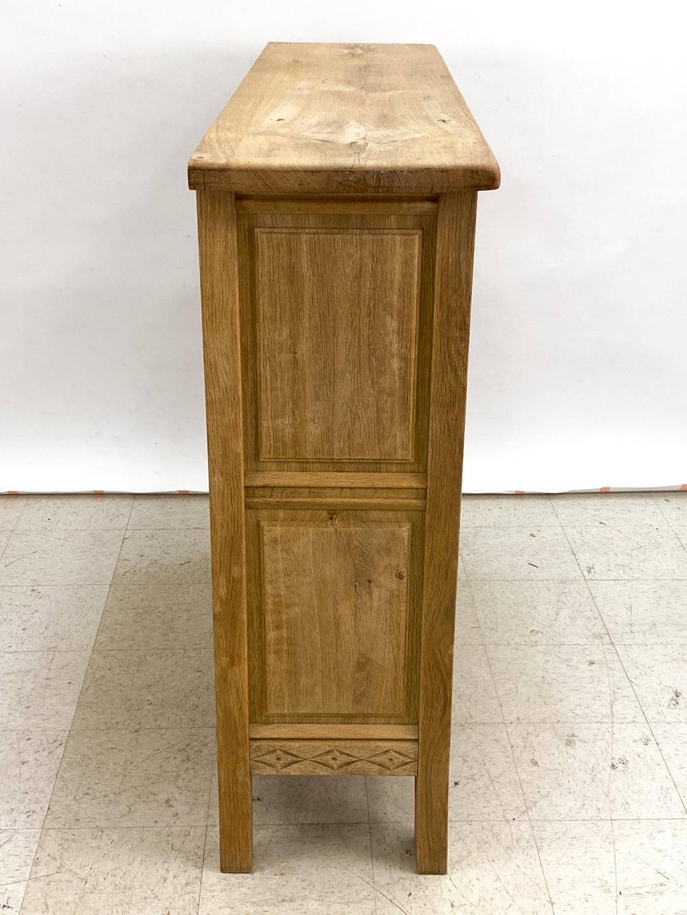 Henning Kjærnulf-Style Carved Oak Sideboard Cabinet For Sale 9