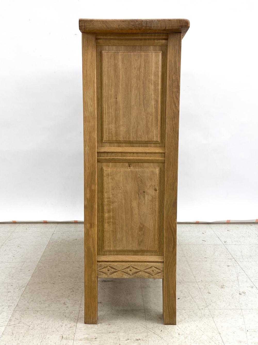 Henning Kjærnulf-Style Carved Oak Sideboard Cabinet For Sale 10