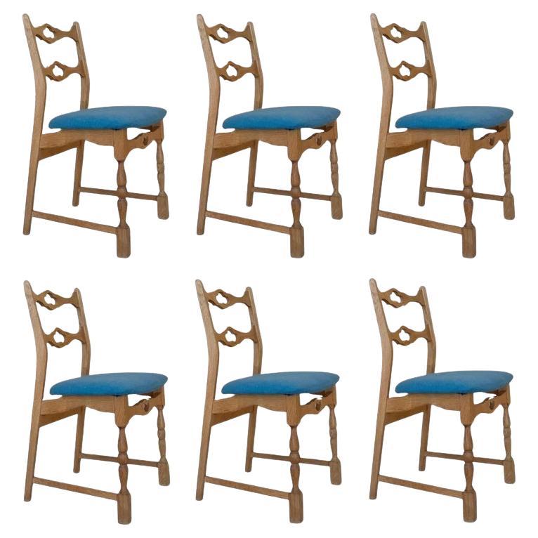 Henning Kjaernulf-Style Oak Dining Chairs, Set of 6