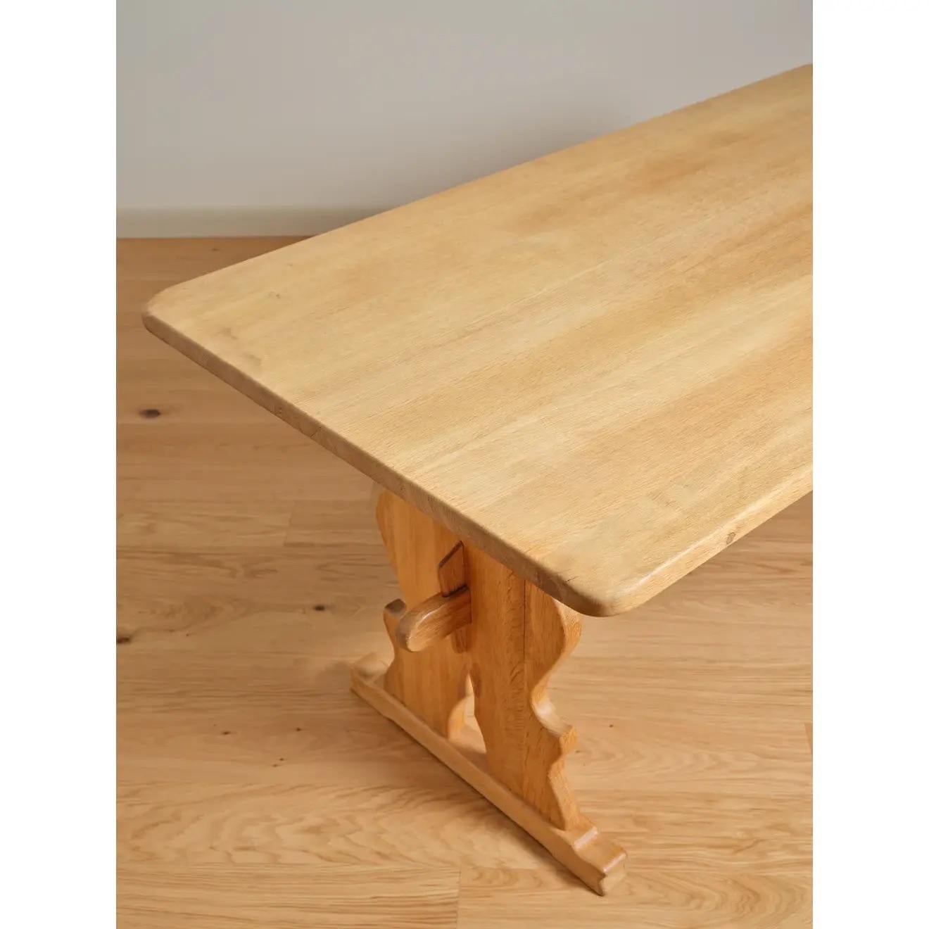 Mesa de comedor de caballete de roble estilo Henning Kjaernulf Otro en venta