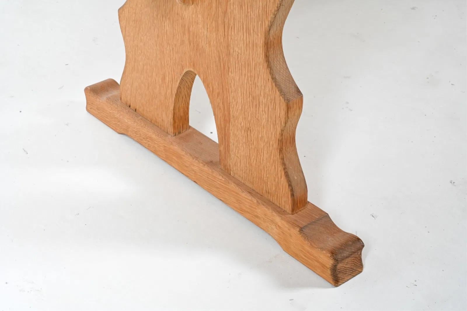 Mesa de comedor de caballete de roble estilo Henning Kjaernulf Danés en venta