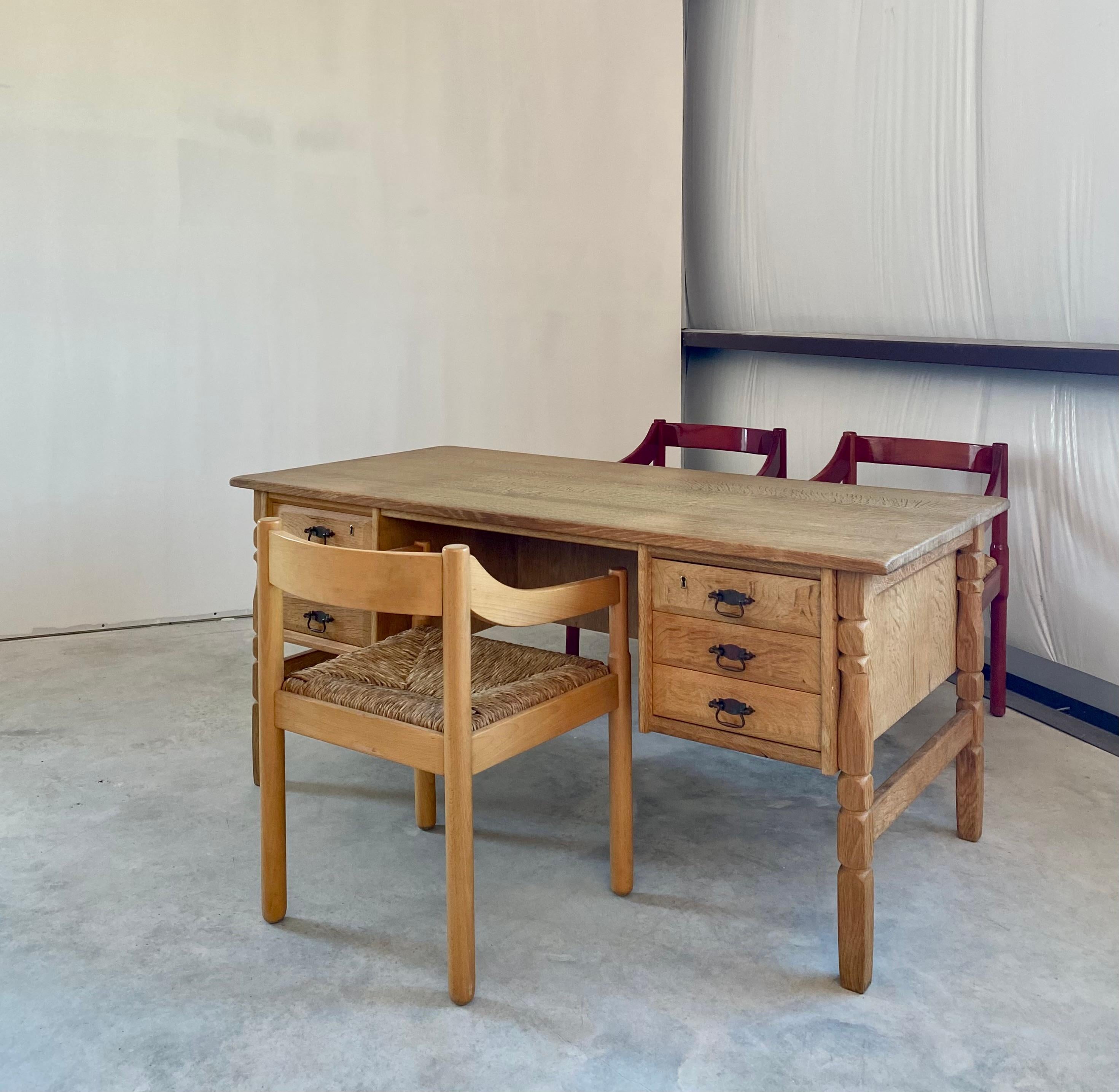 Scrivania bifacciale in stile Oak di Henning Kjaernulf in vendita 3