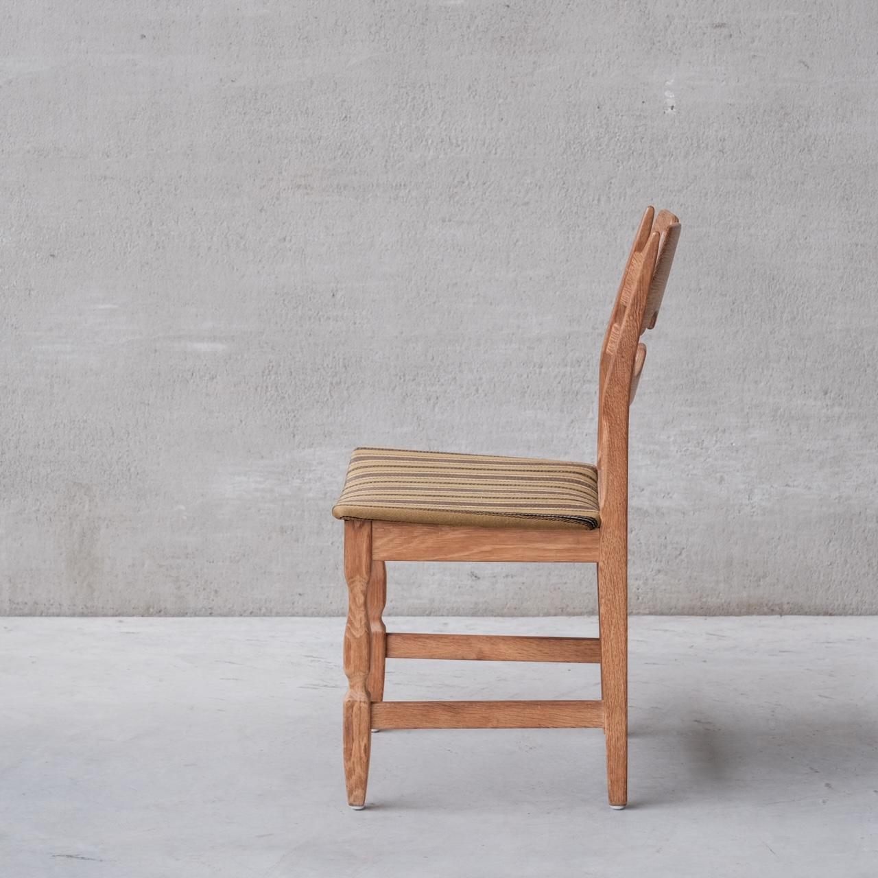 20th Century Henning Kjaernulf Tall Oak Razor Danish Mid-Century Dining Chairs '6'