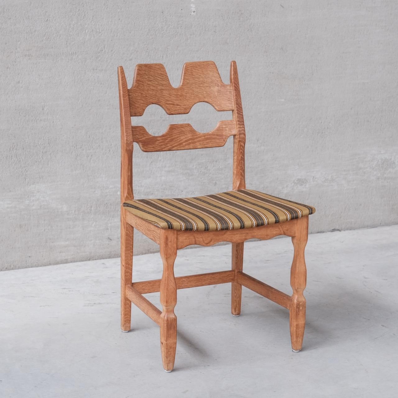 Henning Kjaernulf Tall Oak Razor Danish Mid-Century Dining Chairs '6' 1