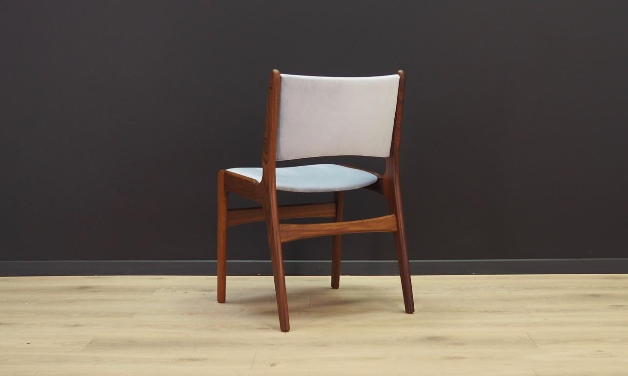 Henning Kjaernulf Teak Grey Chairs Vintage, 1960s 3