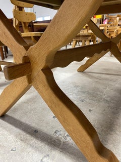 Henning Kjaernulf Vintage Expandable Brutalist Oak Dining Table