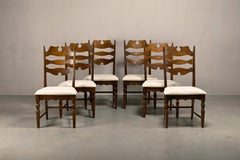 Ensemble vintage de chaises de salle à manger « Razorblade » à dossier haut, de Henning Kjærnulf, Danemark, années 1960