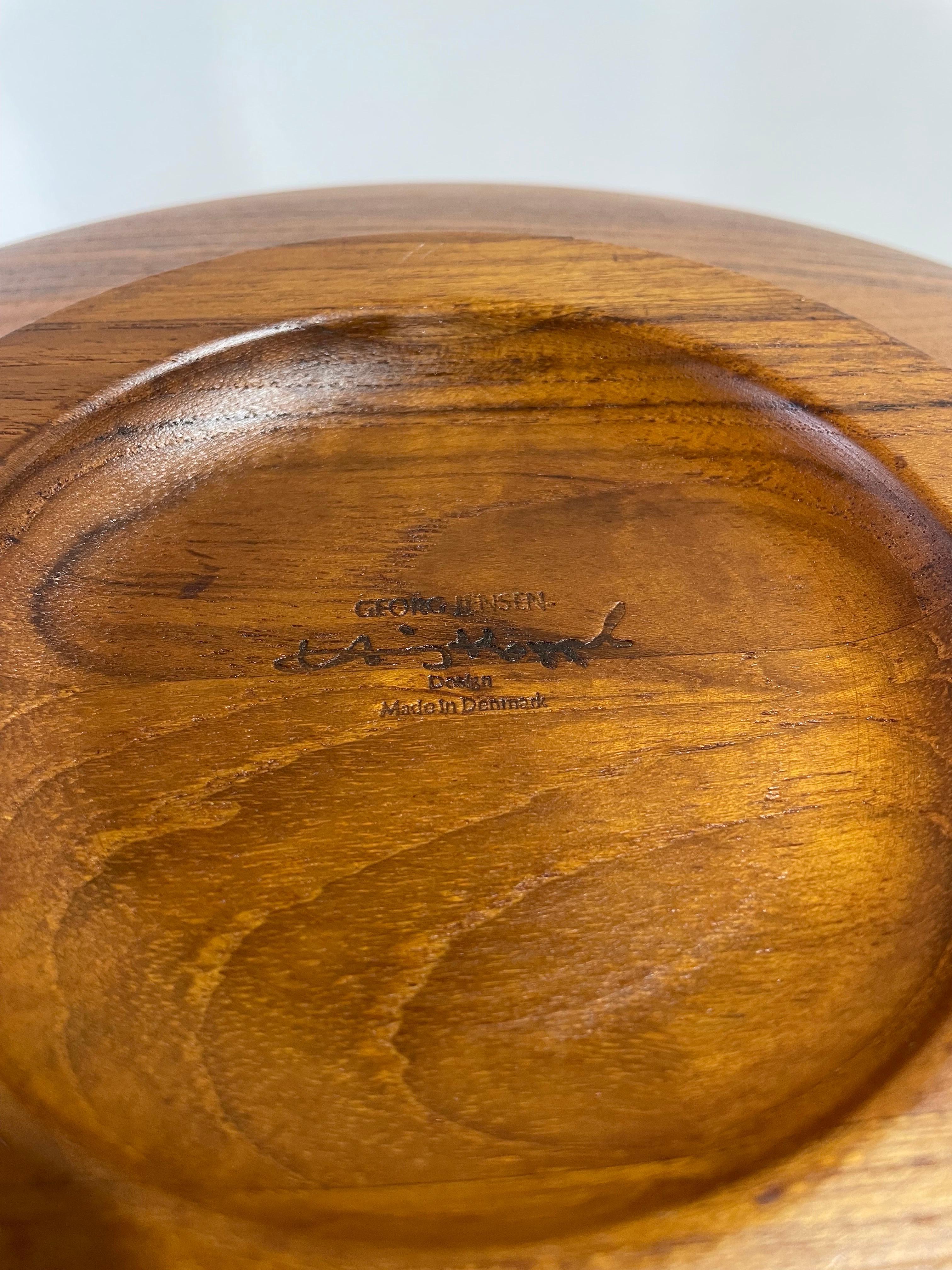 Henning Kopell for Georg Jensen Large Teak Bowl - Danish Modern Staved + Turned 4