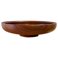 Henning Kopell für Georg Jensen Große Teakholzschale - Dänische Moderne Staved + Turned