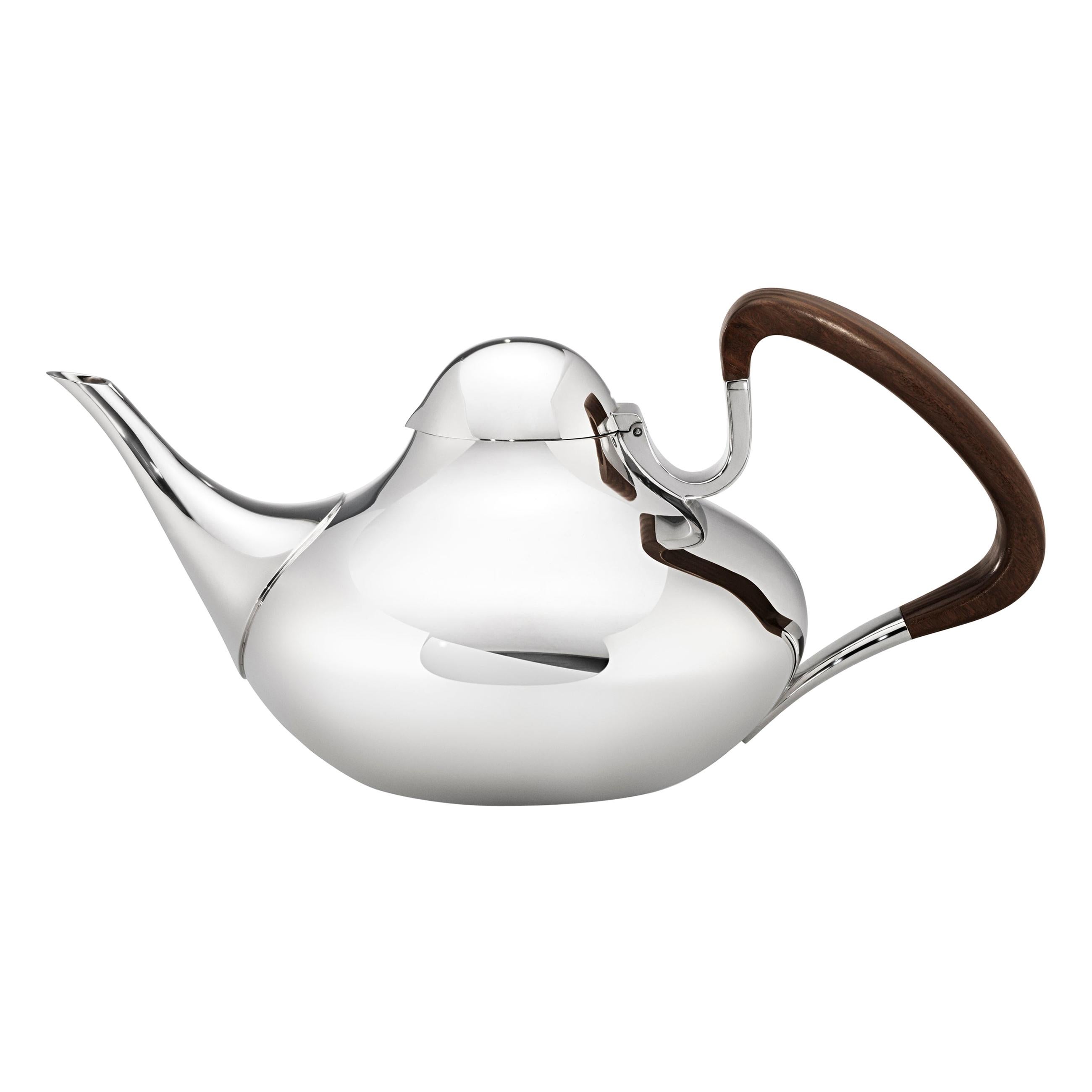 Henning Koppel 1017 Sterling Silver Guayacan Teapot for Georg Jensen
