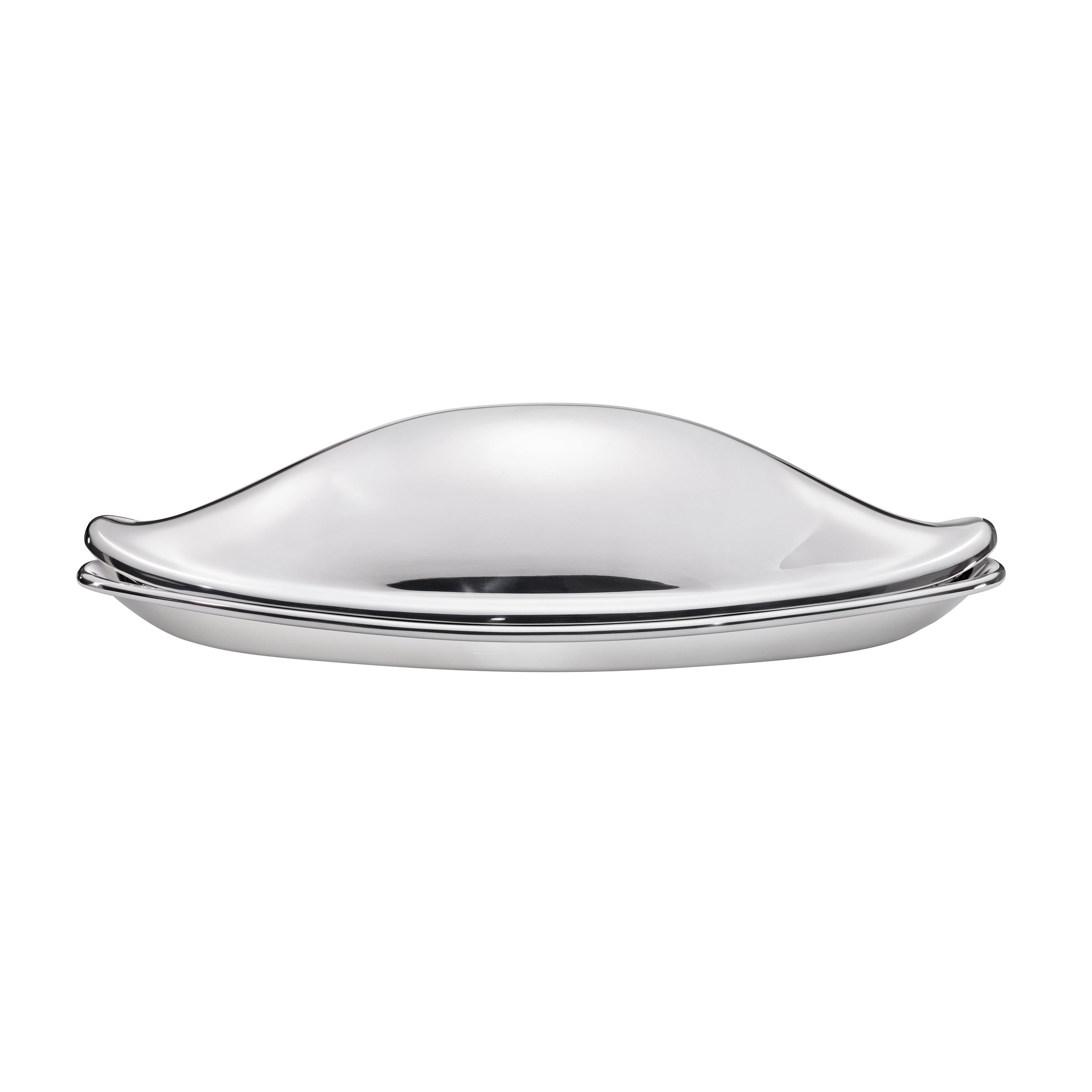 Henning Koppel 1026 Sterling Silver Fish Platter with Cover for Georg Jensen For Sale