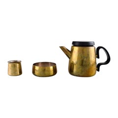 Henning Koppel for Georg Jensen, Coffee Pot and Sugar/Cream Set