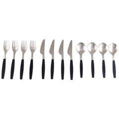 Henning Koppel. Complete Four-Person Dinner Service. Strata Cutlery