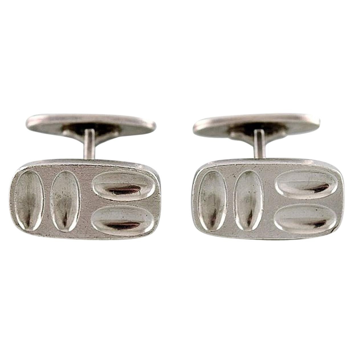 Henning Koppel for Georg Jensen, a Pair of Modernist Cufflinks