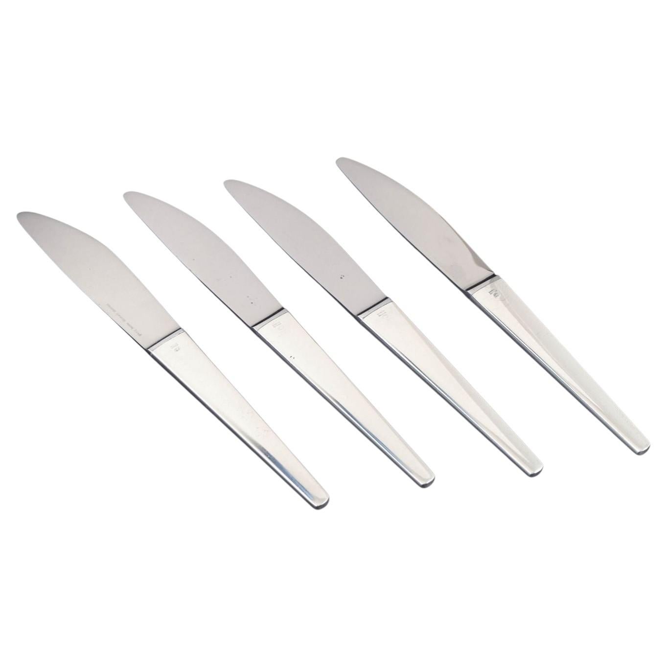 Henning Koppel for Georg Jensen. Four 'Caravel' dinner knives.