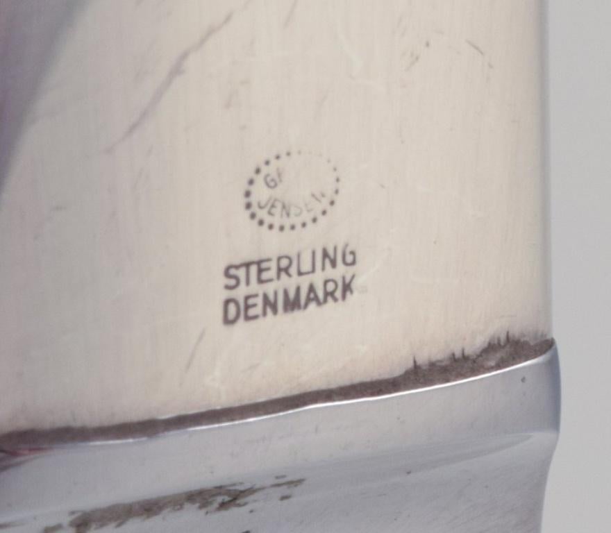 Sterling Silver Henning Koppel for Georg Jensen. Four Caravel dinner knives in sterling silver For Sale