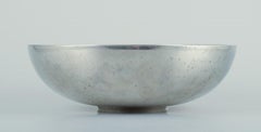 Henning Koppel for Georg Jensen, large and rare bowl in pewter. Modernist design