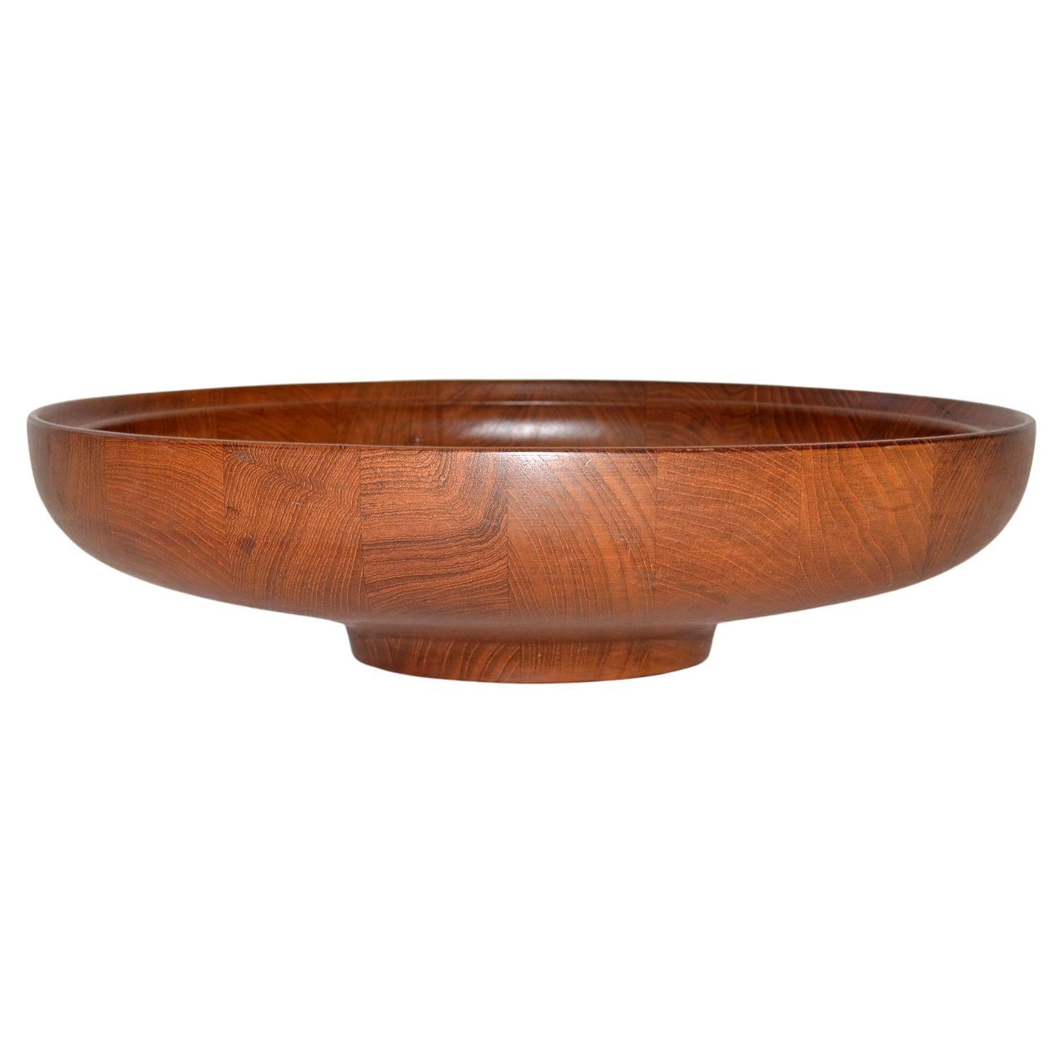 Henning Koppel for Georg Jensen Large Teak Bowl Centerpiece, 1960s For Sale