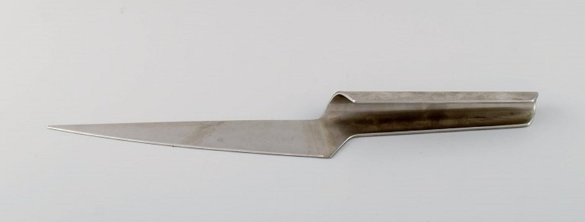 Scandinavian Modern Henning Koppel for Georg Jensen, Rare Blue Shark Carving Set in Stainless Steel