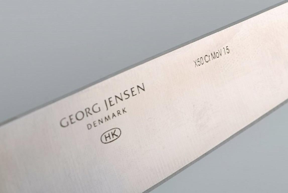 20th Century Henning Koppel for Georg Jensen, Rare Blue Shark Carving Set in Stainless Steel