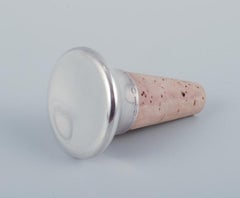 Henning Koppel for Georg Jensen. Rare wine stopper. Sterling silver and cork