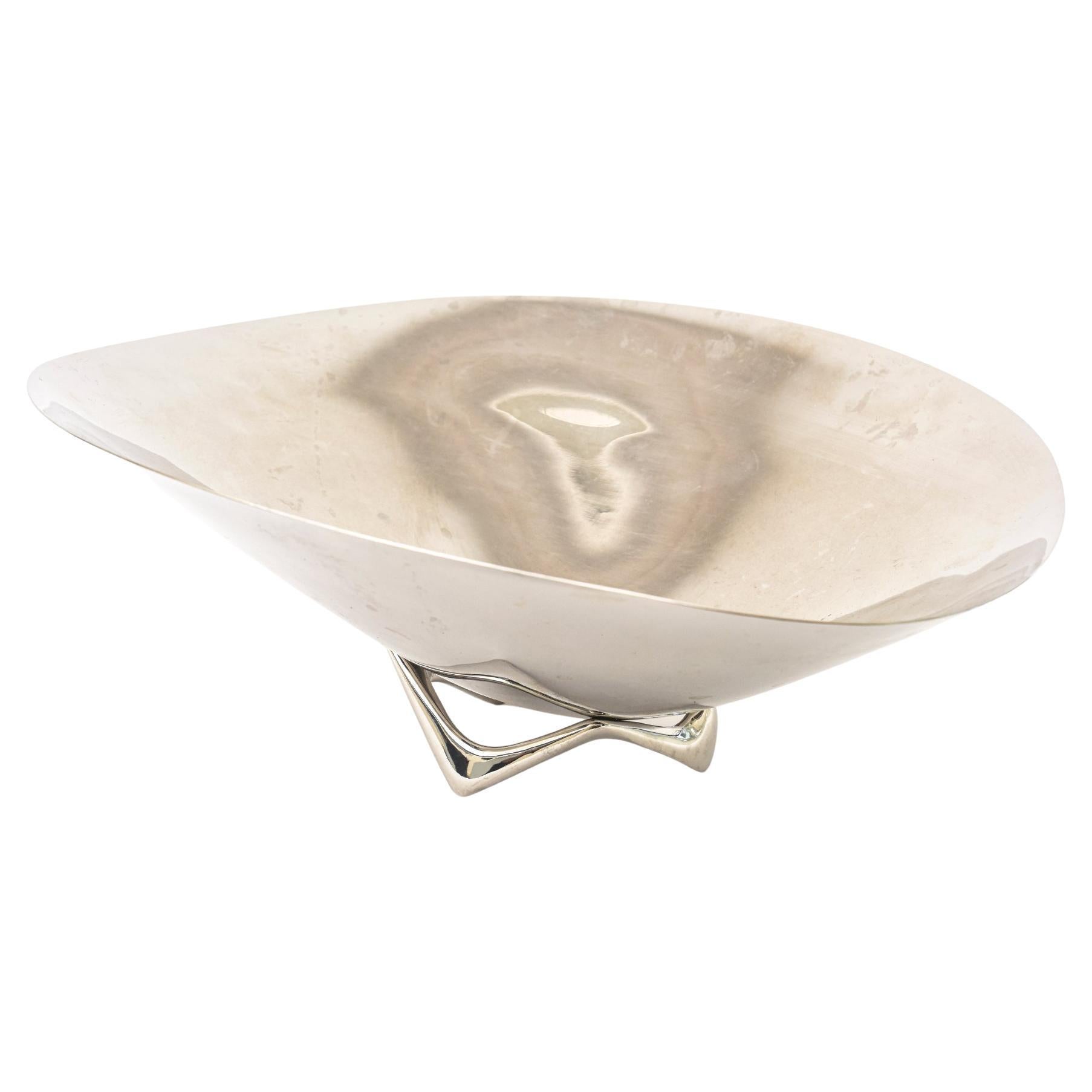 Henning Koppel para Georg Jensen Bol o cuenco biomórfico de acero inoxidable