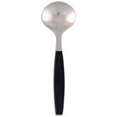 Henning Koppel for Georg Jensen, Strata Bouillon Spoon, 8 Pieces in Stock