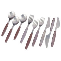 Henning Koppel for Georg Jensen. Strata cutlery set for 3 persons. 1970s