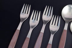 Henning Koppel for Georg Jensen. Strata cutlery set for 4 p. in stainless steel.