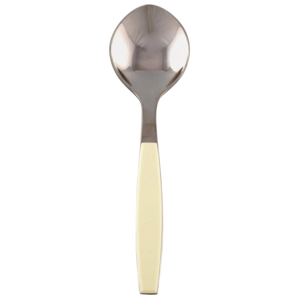 Henning Koppel for Georg Jensen, Strata Dessert Spoon, 24 Pieces in Stock For Sale