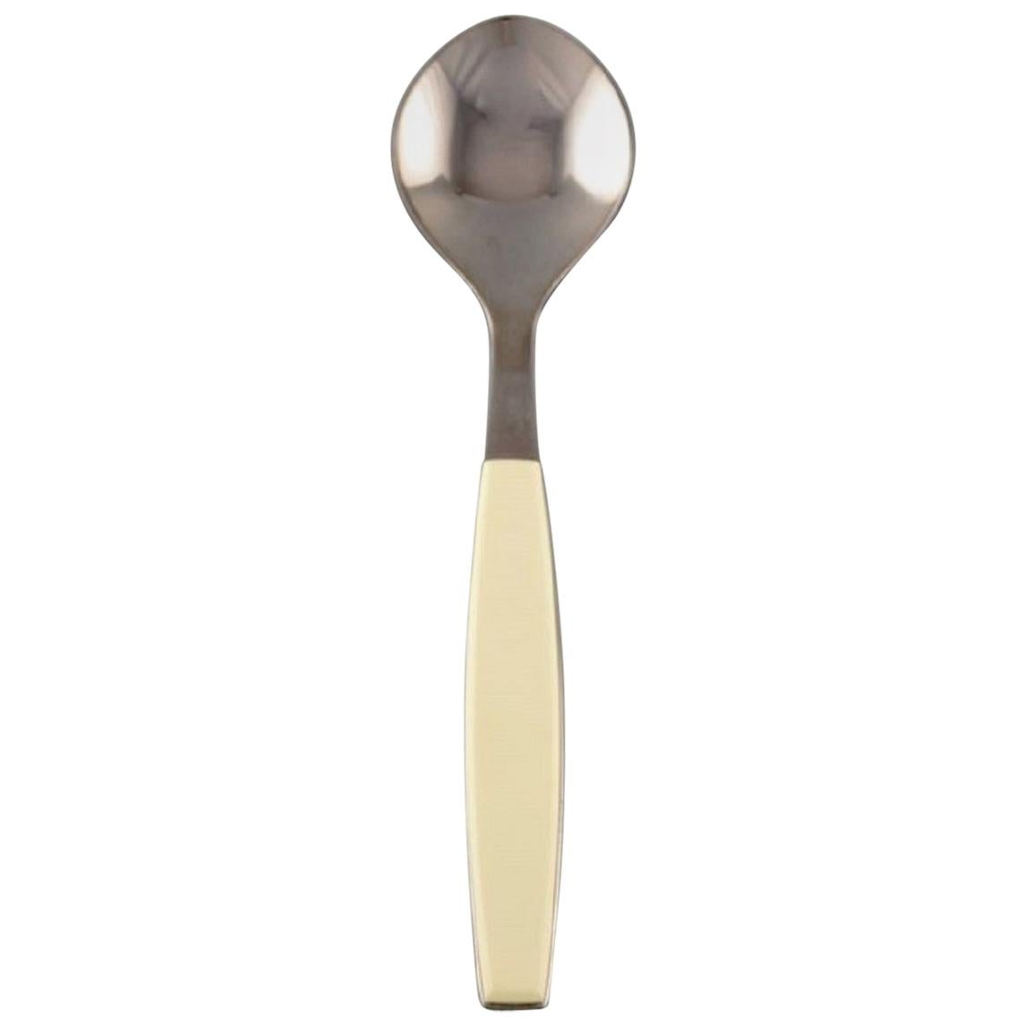 Henning Koppel for Georg Jensen, Strata Sorbet Spoon, 24 Pieces in Stock For Sale