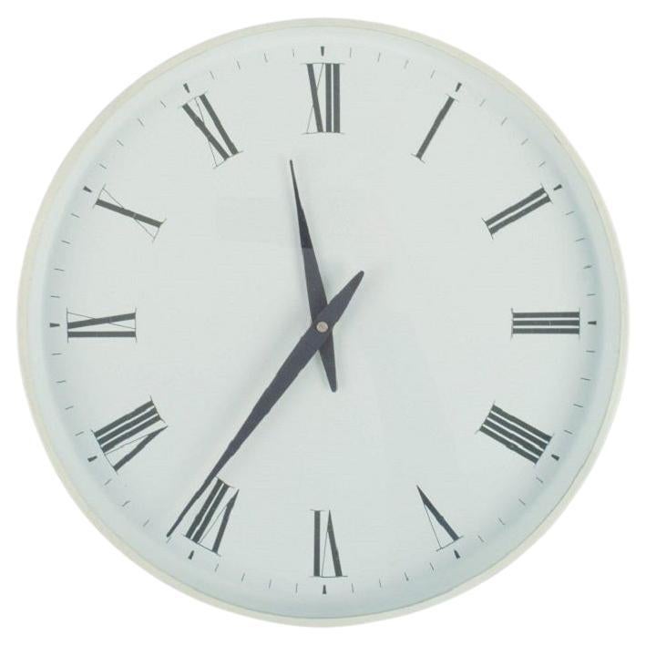 Henning Koppel for Georg Jensen, White Plastic Wall Clock For Sale