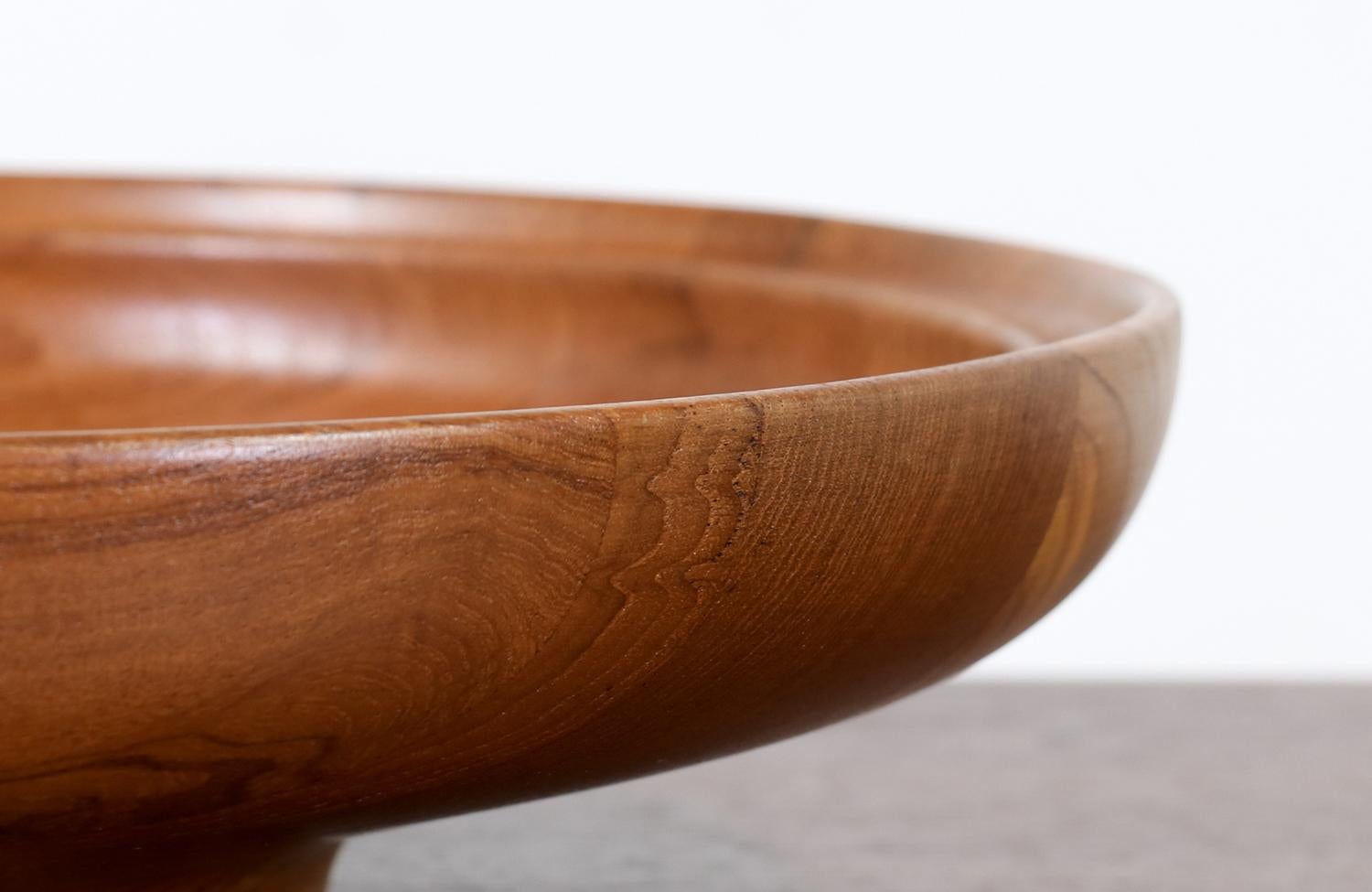 Mid-20th Century Expertly Restored - Henning Koppel Large Teak Bowl for Georg Jensen For Sale