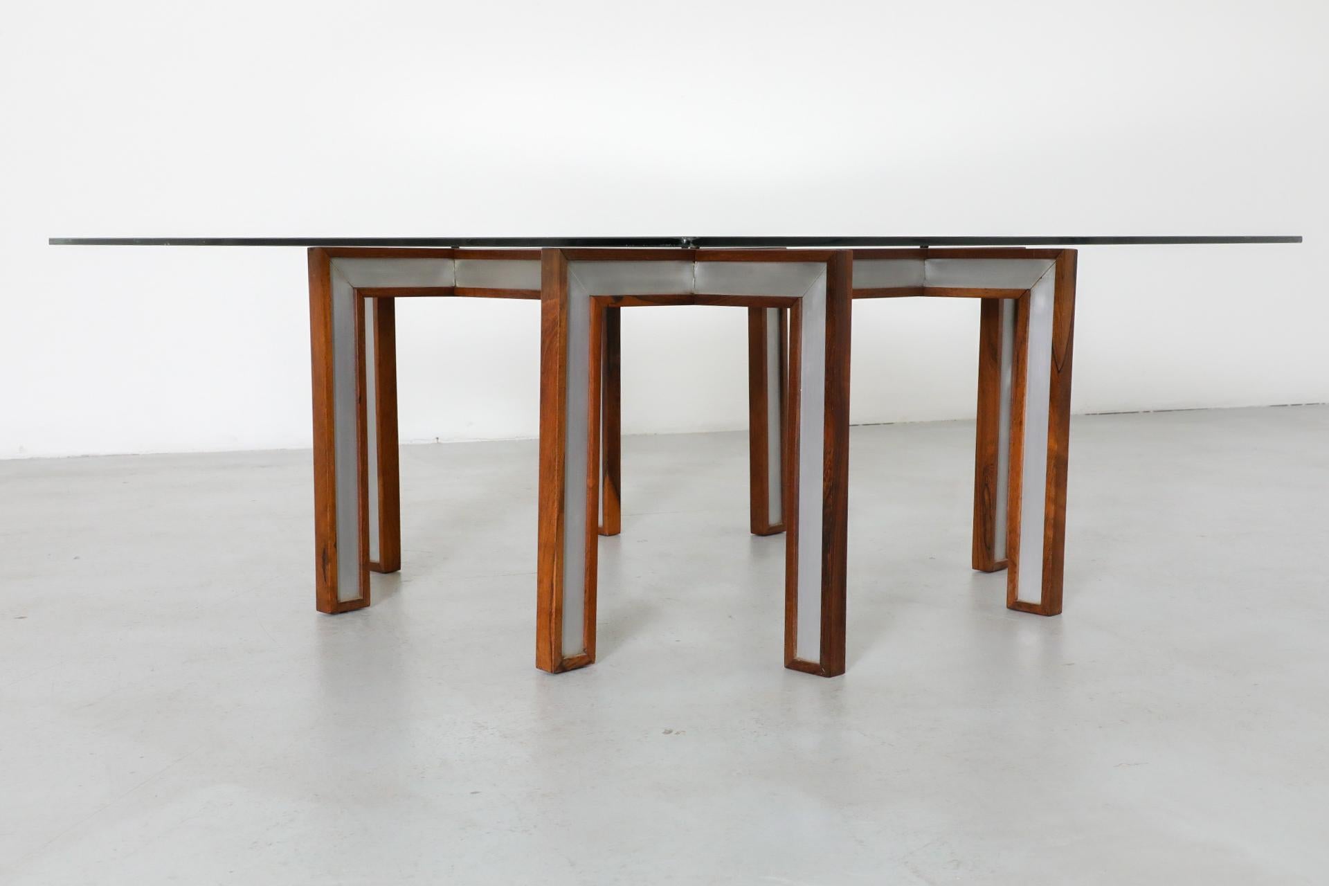 Henning Korch for C. F. Christensen Rosewood and Aluminum Coffee or Side Table For Sale 9