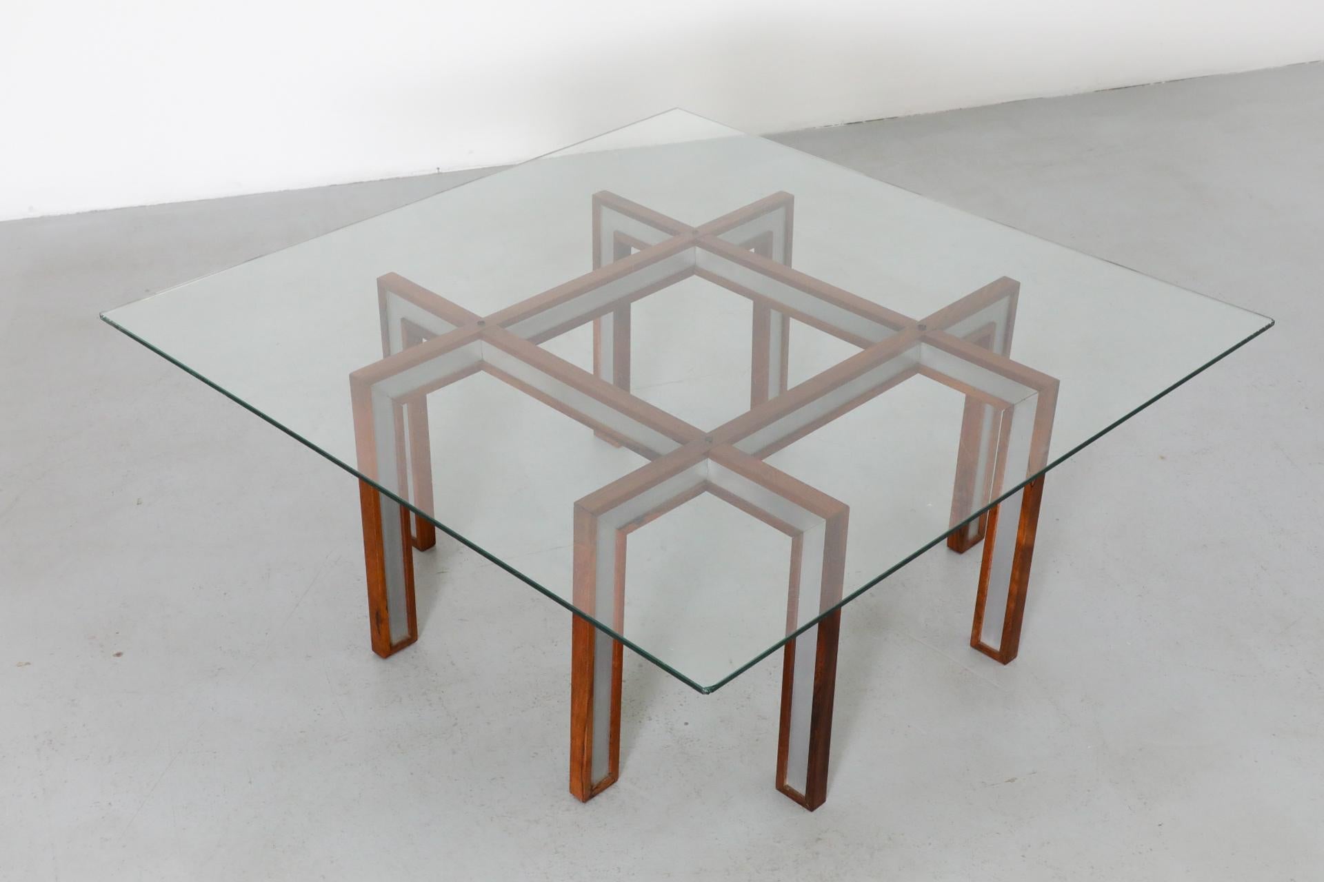 Henning Korch for C. F. Christensen Rosewood and Aluminum Coffee or Side Table In Good Condition For Sale In Los Angeles, CA