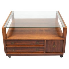 Henning Korch for CFC Silkeborg "Alabama" Series Rosewood & Glass Coffee Table