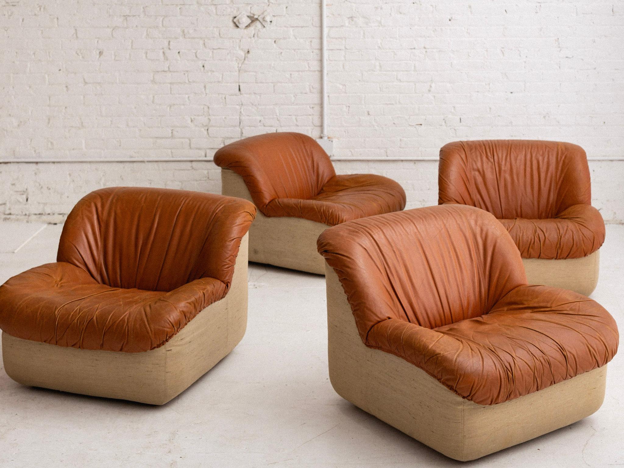 Henning Korch for Swan ‘Caprice’ Leather Chair / Modular Seating For Sale 4