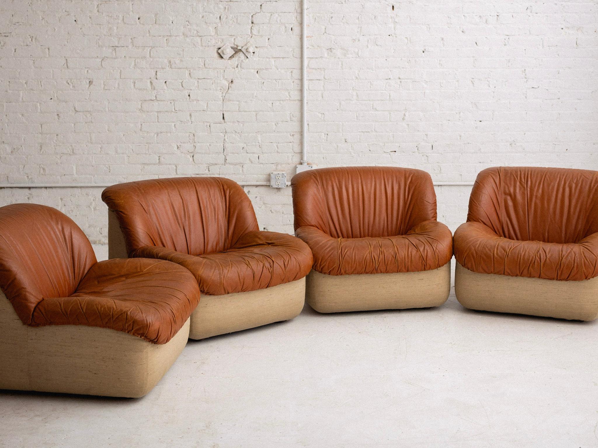 Henning Korch for Swan 'Caprice' Leather Chair / Modular Seating en vente 7