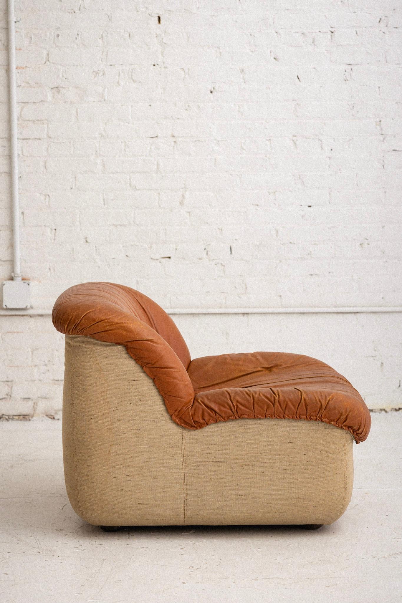 Space Age Henning Korch for Swan ‘Caprice’ Leather Chair / Modular Seating For Sale