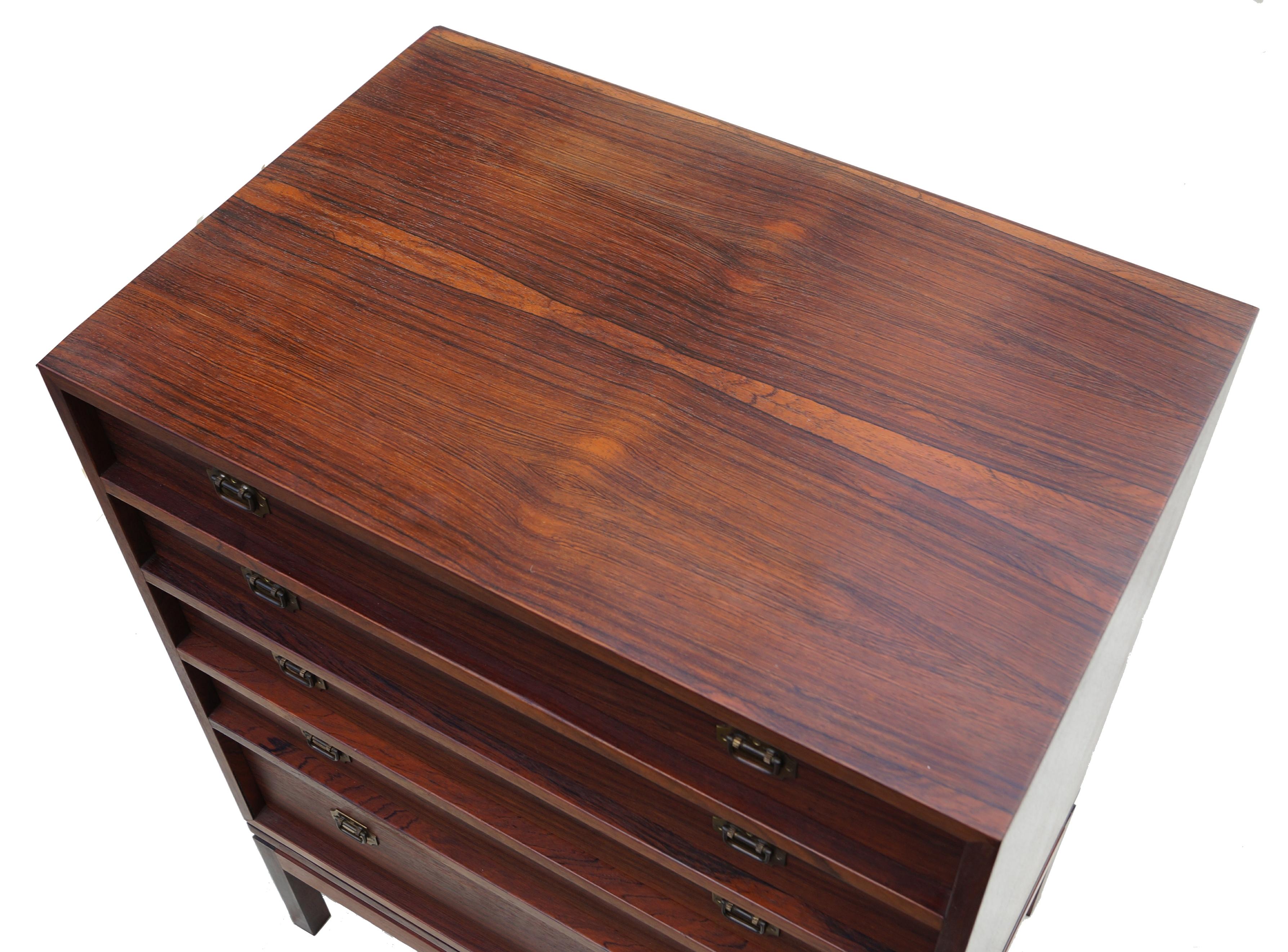 Henning Korch rosewood Campaign chest. Can have many uses.
If you are in the New Jersey , New York City Metro Area , please contact us with your delivery zip code, as we may be able to deliver curbside for less than the calculated White Glove rates