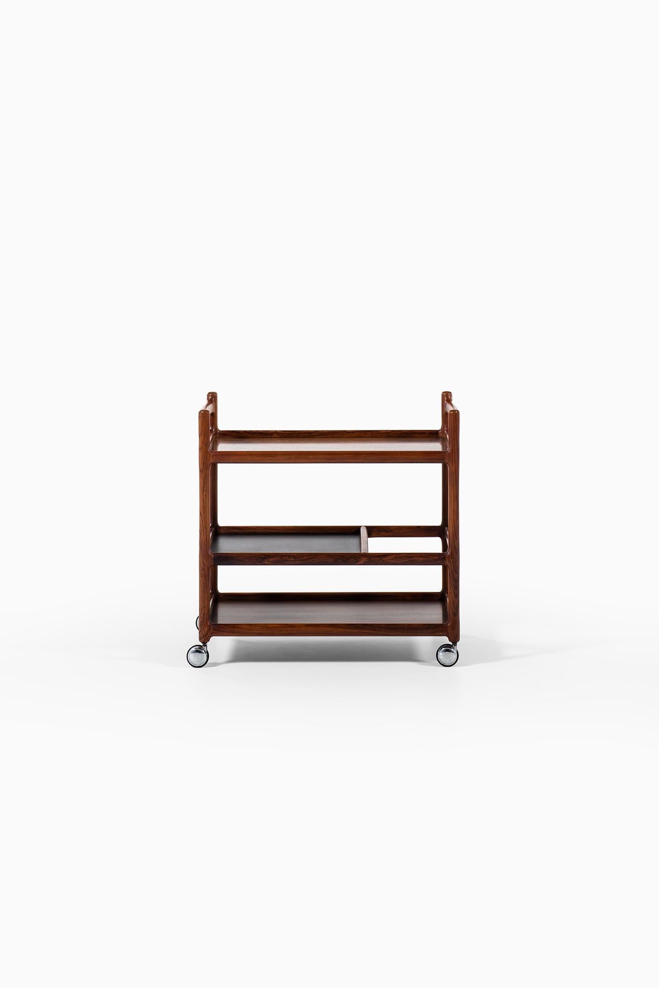 Scandinavian Modern Henning Korch Trolley in Rosewood by CFC Silkeborg in Denmark