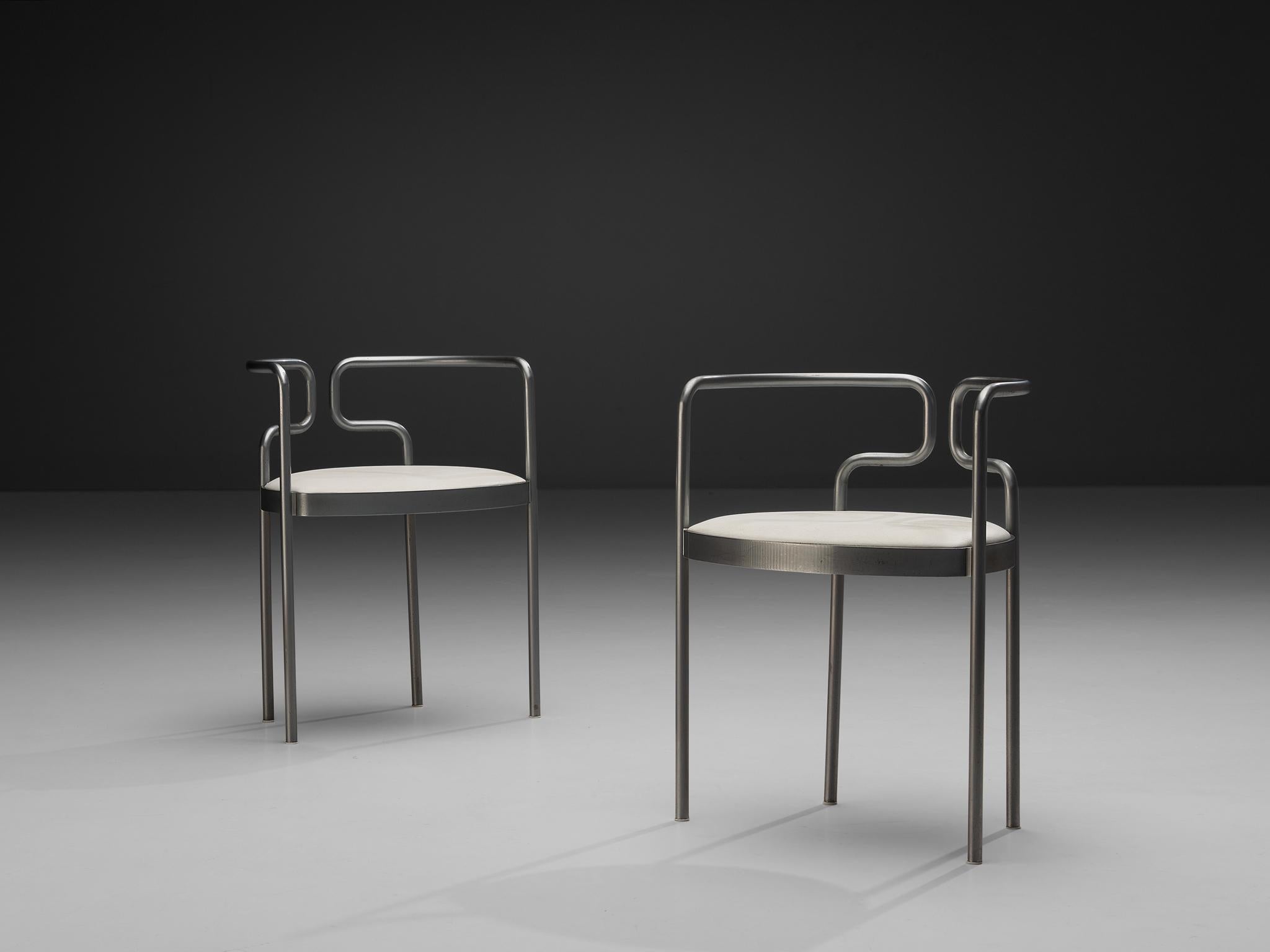 Mid-20th Century Henning Larsen for Fritz Hansen Armchair Model FH 9230 in Steel and Leather