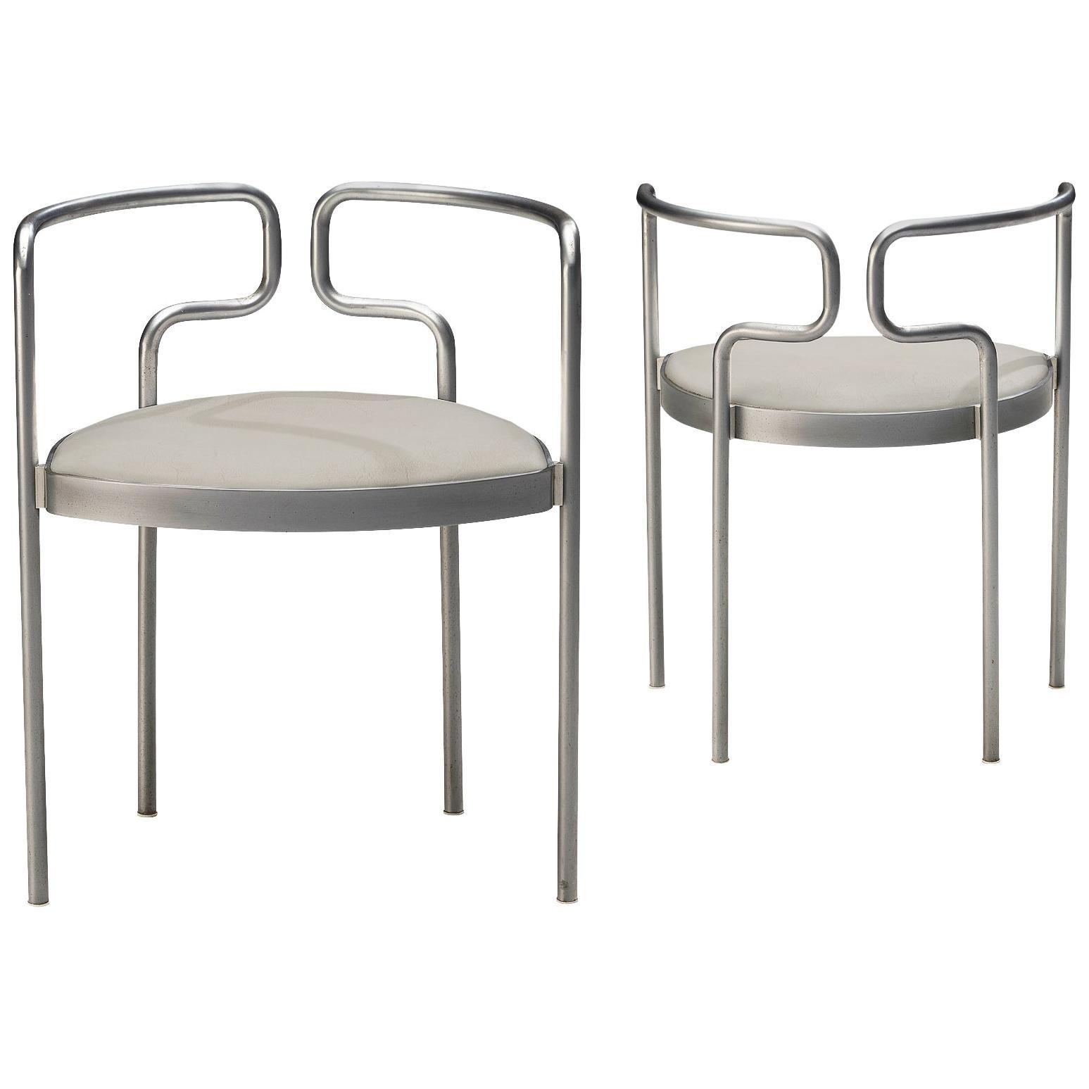 Henning Larsen for Fritz Hansen Pair of Armchairs FH 9230 in Steel and Leather