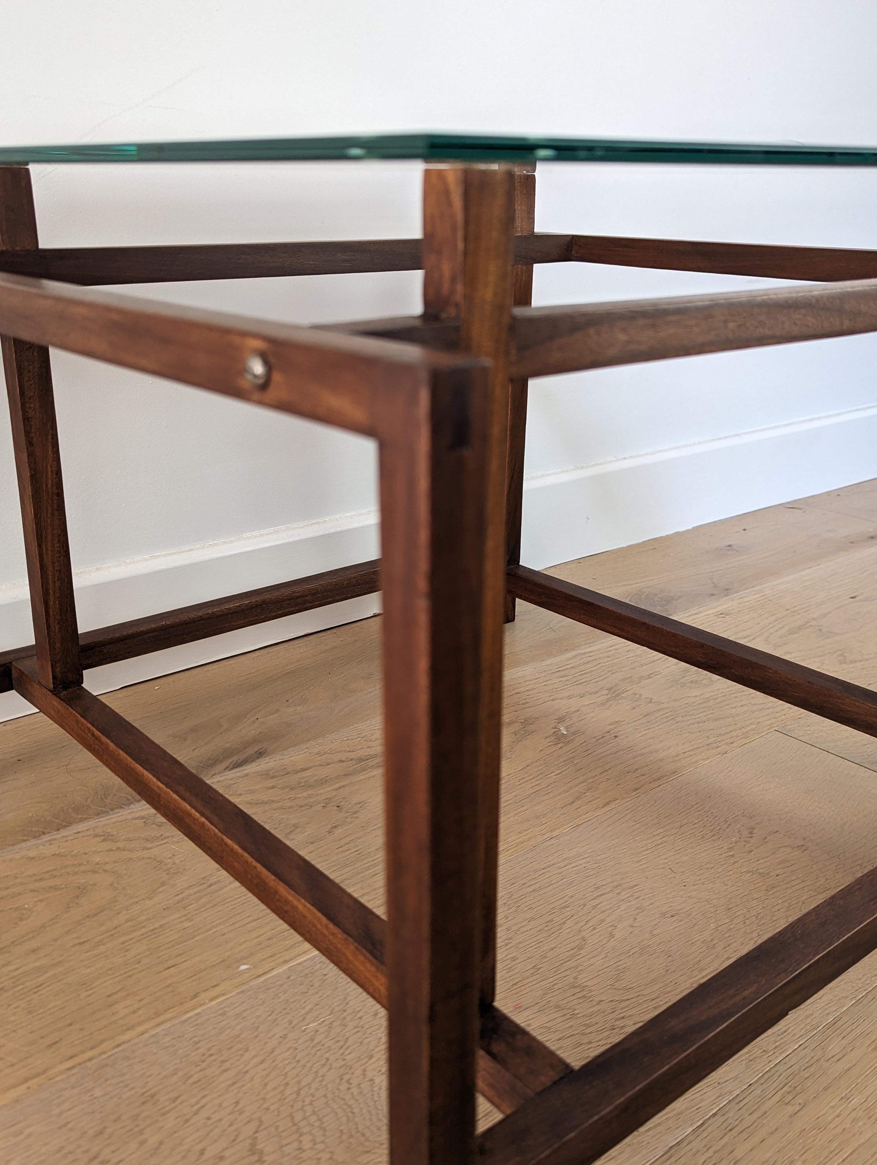 Henning Norgaard for Comfort side table in teak with glass table top For Sale 1
