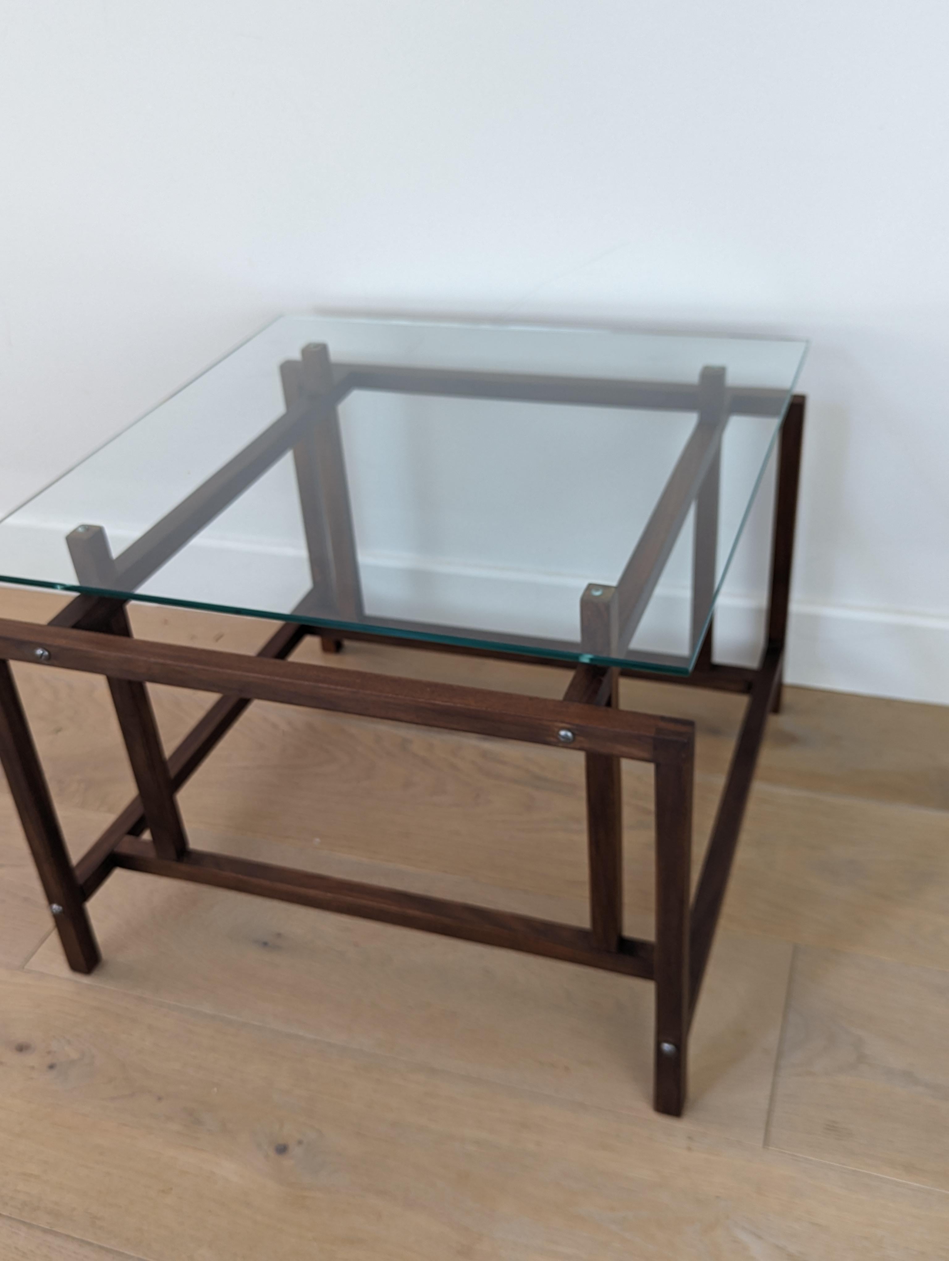 Henning Norgaard for Comfort side table in teak with glass table top For Sale 9