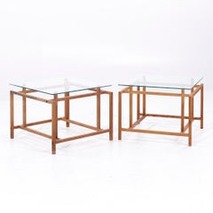 Henning Norgaard per Komfort Mobler Tavolini in Teak e Vetro - Coppia